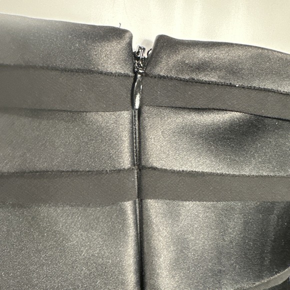 White House Black Market Size 12 Strapless Black Scalloped Sheath Dress Sexy‎ - Picture 4 of 7